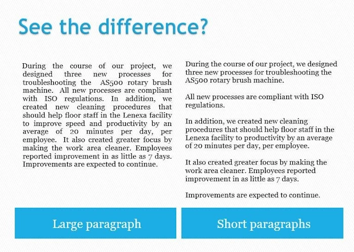 Keep Paragraphs Short