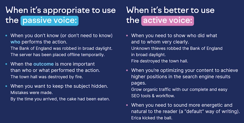 Use Active Voice
