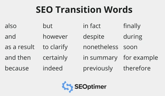 Use Transition Words