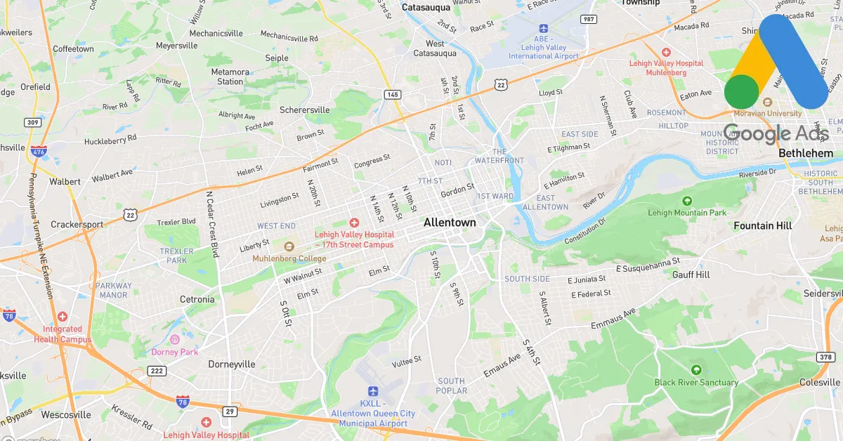 Top 10 Google Ads Agencies in Allentown Pennsylvania