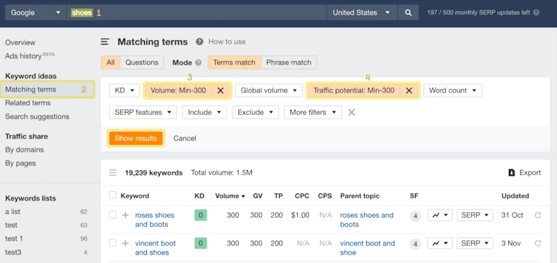 Digging Up Long Tail Keywords