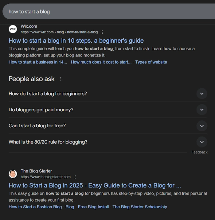 Measuring Success of Question Keywords