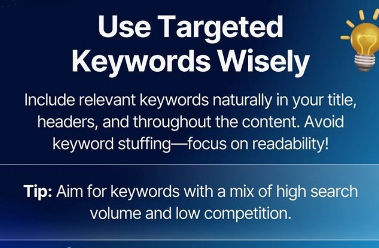 Use Keywords Smartly