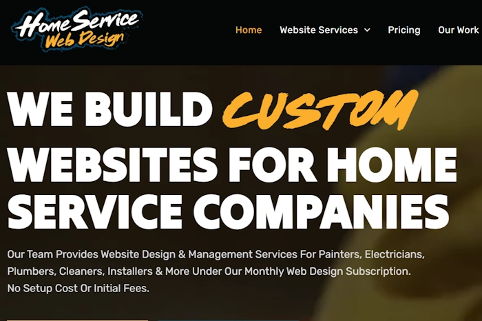 Home Service Website Design