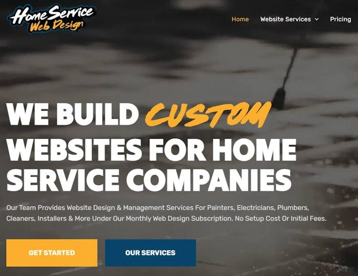 Home Service Website Design
