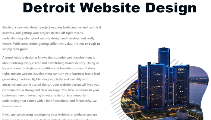 Detroit Web Design SEO Company