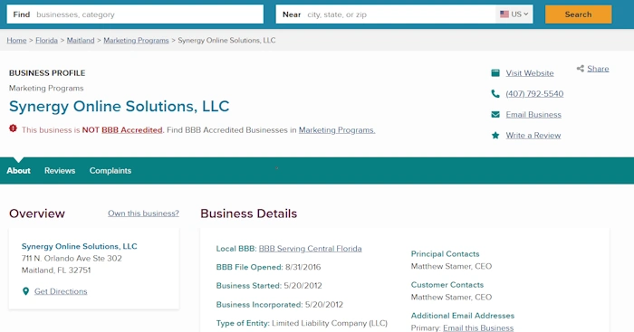 Synergy Online Solutions, LLC